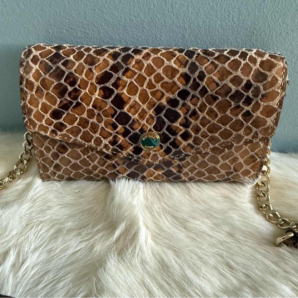 Michael Kors Python Embossed Leather Crossbody Cl… - image 2